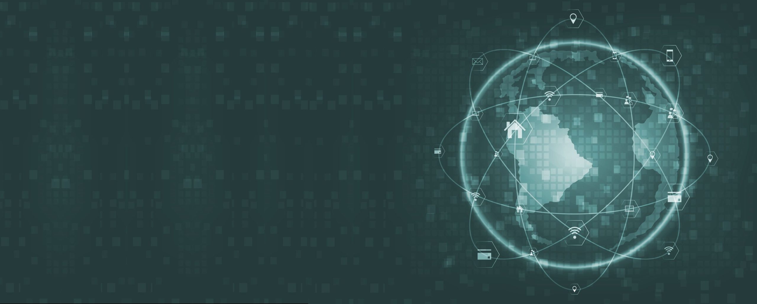 Background green globe right